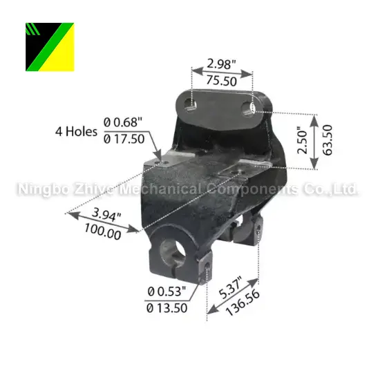 Nodulair gietijzer Verloren schuim Investeringsgiethanger Voorkant